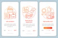 Work ethics onboarding mobile app page screen vector template