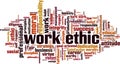 Work ethics word cloud Royalty Free Stock Photo