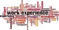 Work experience word cloud Royalty Free Stock Photo