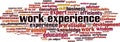 Work experience word cloud Royalty Free Stock Photo