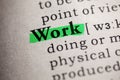 Definition of the word work