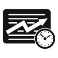 Work flow time icon simple vector. Control task Royalty Free Stock Photo