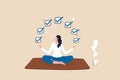 Work focus, concentration to complete tasks, efficiency or productivity success, multitasking, organize or planning to finish work