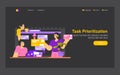 Work Focus. Flat Vector Illustration