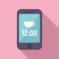 Work food time icon flat vector. Business office Royalty Free Stock Photo