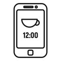 Work food time icon outline vector. Business office Royalty Free Stock Photo