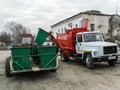 The work of garbage trucks in Russia.