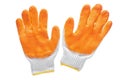 Work gloves isolated on white with clipping path. Royalty Free Stock Photo