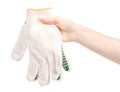 Work gloves protection in hand Royalty Free Stock Photo