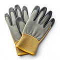Work gloves with rubber coating on white background Royalty Free Stock Photo