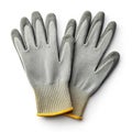 Work gloves with rubber coating on white background Royalty Free Stock Photo