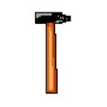 work hammer tool game pixel art vector illustration