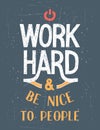 Work Hard motivational poster