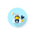 Work from home flat icon Royalty Free Stock Photo