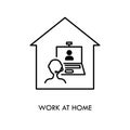 Work at home icon Royalty Free Stock Photo