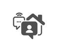 Work at home icon. Outsource job sign. Vector