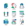 Work from home icons set Royalty Free Stock Photo