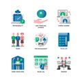 Work from home icons set Royalty Free Stock Photo