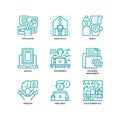 Work from home icons set Royalty Free Stock Photo