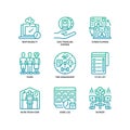 Work from home icons set Royalty Free Stock Photo