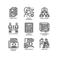 Work from home icons set Royalty Free Stock Photo