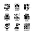 Work from home icons set Royalty Free Stock Photo
