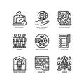 Work from home icons set Royalty Free Stock Photo