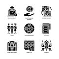 Work from home icons set Royalty Free Stock Photo