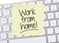 Work from home message Royalty Free Stock Photo