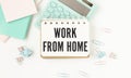 Work from home message on today Royalty Free Stock Photo