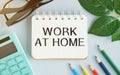 Work from home message on today Royalty Free Stock Photo