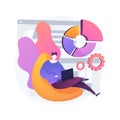 Work home office abstract concept vector illustration.