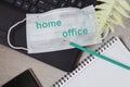 Work in the home office during the COVID-19 pandemic. Royalty Free Stock Photo