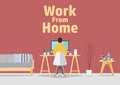 Work from home Pandemic Covid-19 Coronavirus quarantine concept