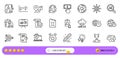 Work home, Ranking star and Mail letter line icons for web app. Pictogram icon. Line icons. Vector