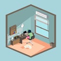 Work from Home vector flat illustration Royalty Free Stock Photo