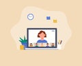 Work from home  video conference  online meeting  video call Royalty Free Stock Photo