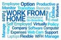 Work From Home Word Cloud Royalty Free Stock Photo