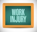 work injury board sign illustration design