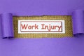 Work injury job worker accident health work safety emergency danger Royalty Free Stock Photo
