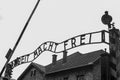 Work liberates sign concentration camp Auschwitz Birkenau KZ Poland