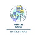 Work life balance concept icon