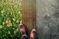 Work Life Balance Concept.Top View of Male Balancing his body on Royalty Free Stock Photo