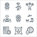 work life balance line icons. linear set. quality vector line set such as priority, lifestyle, work, leisure, skill, family, Royalty Free Stock Photo