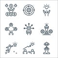 work life balance line icons. linear set. quality vector line set such as relaxation, coaching, ambition, success, responsibility