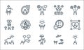 work life balance line icons. linear set. quality vector line set such as wellness, exercise, coaching, leisure, happiness,