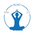 Work life balance meditation concept