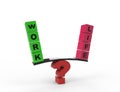 Work and life balance with question mark