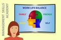 Work Life Balance vector concept Royalty Free Stock Photo