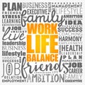 Work Life Balance word cloud collage Royalty Free Stock Photo